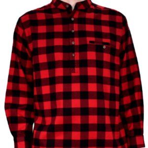 Lee Valley Grandfather Shirt LV9 Red Black Check Large
